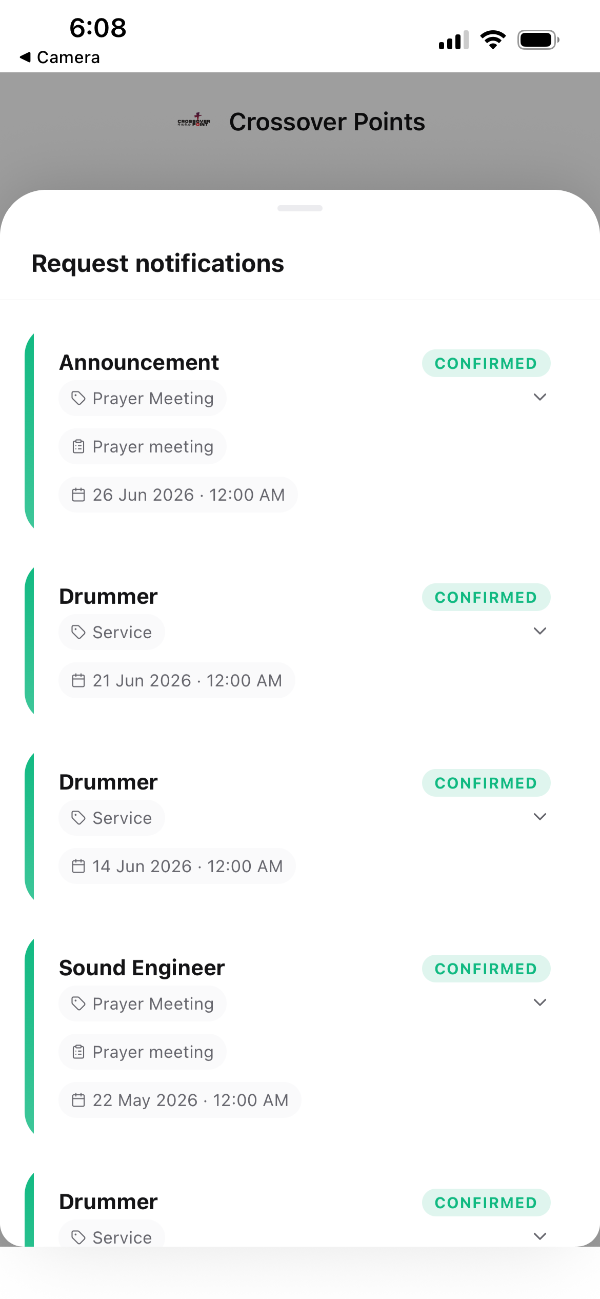 Crossover Point App: Crossover Point screen 01