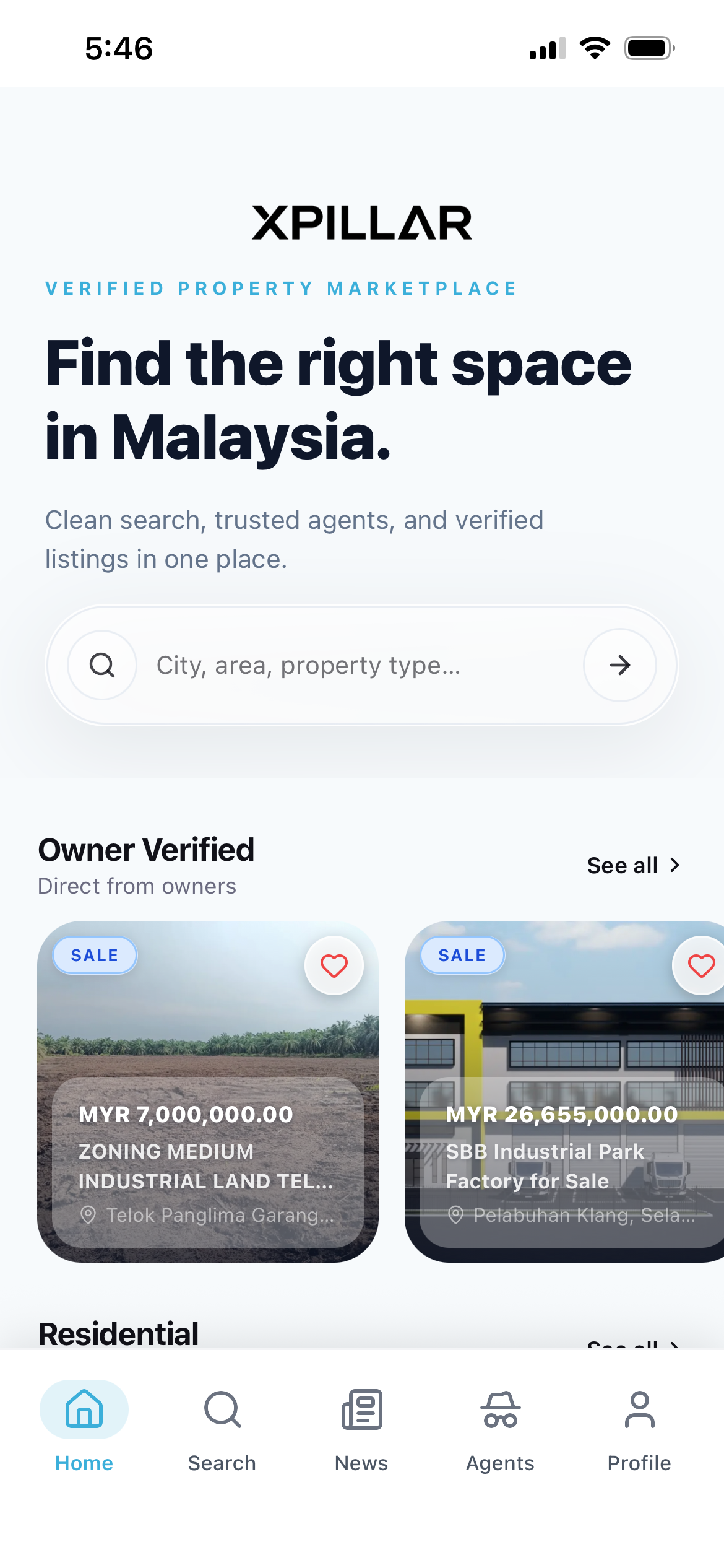 Xpillar App: Xpillar screen 02