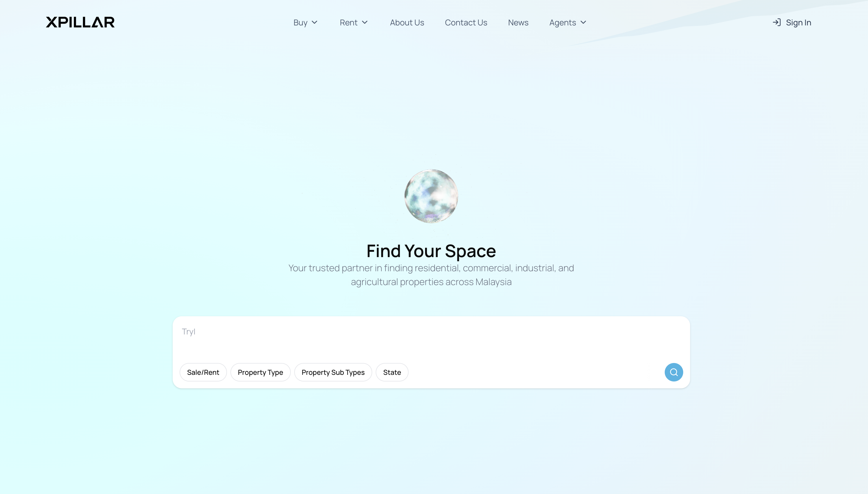 Xpillar Client Site: home